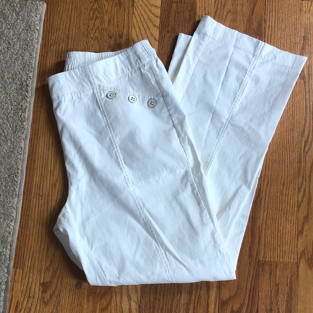 Nannette White Men’s Casual Linen Pants